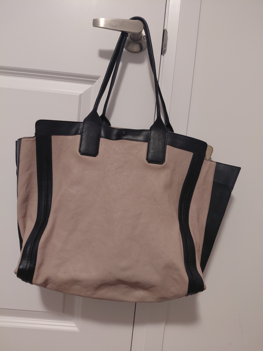 Chloe Black Trim Tote Bag